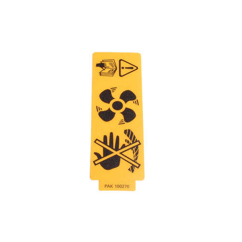 LABEL - RADIATOR FAN WARNING