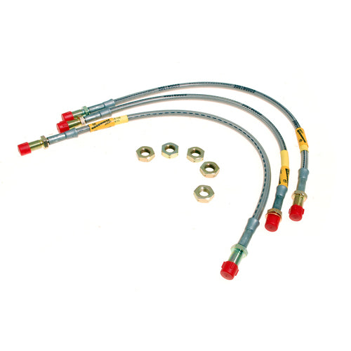 Brake Hose Kit Braided S/Steel plus 50mm