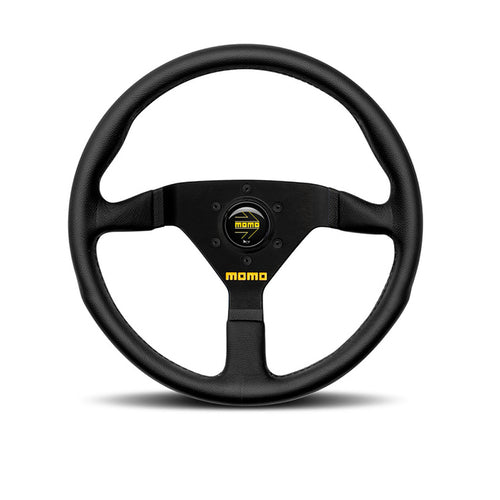Steering wheel, Mod78 black spoke/black leather 350mm, Momo