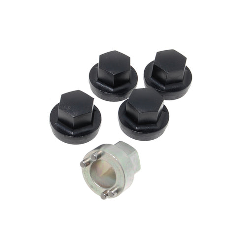 Locking Wheel Nut Kit (5 Piece) Black Trilock