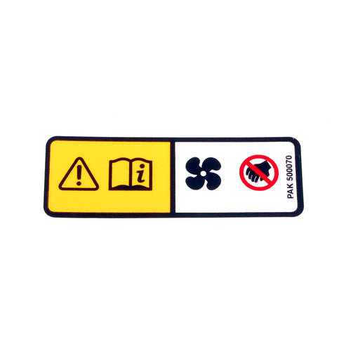 LABEL - RADIATOR FAN WARNING