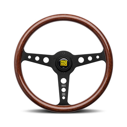 Steering wheel, Indy heritage mahogany wood/black spoke 350mm, Momo